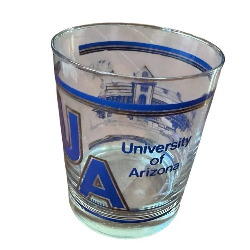 University Of‎ Arizona Scotch Whiskey Barware Glass (1) Tucson Undergraduate